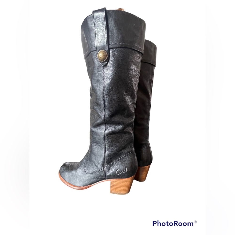 COACH Fayth Boots Size 8.5 Black leather